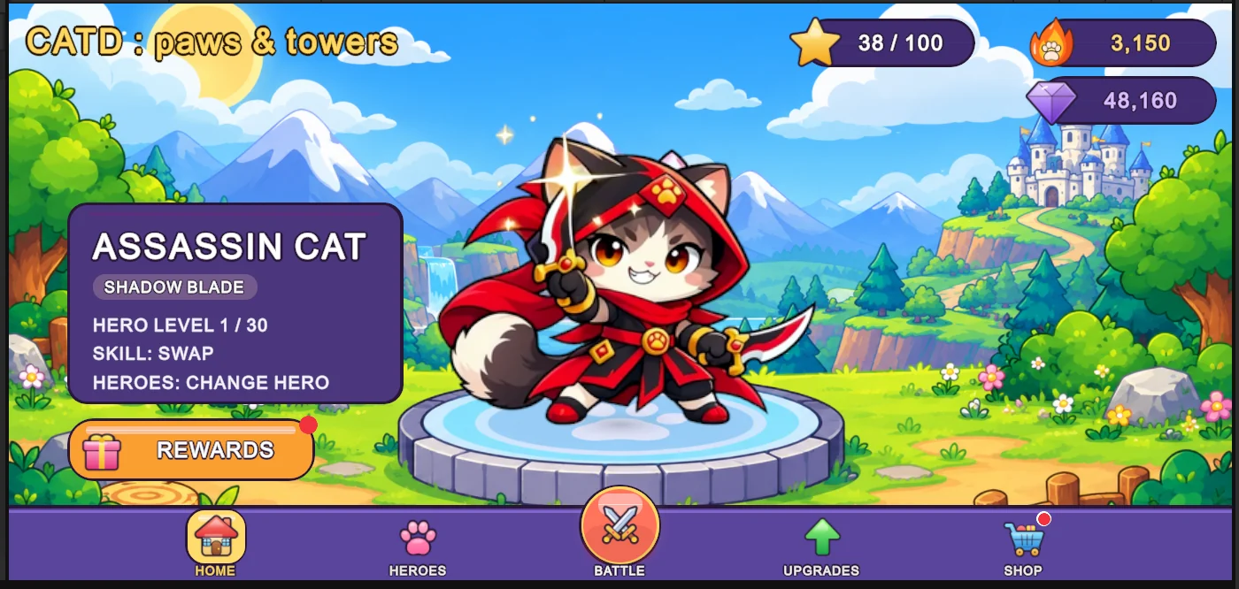 The CATD home screen